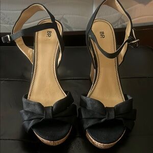 BP Black Bow Sandals